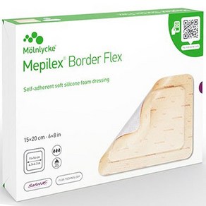 메피렉스 보더플렉스 15 x 20 cm (5장/개) [대리점직영 광고심의필 정품확인] Mepilex bode flex 병원용 욕창 궤양 수술후 상처 화상 진물 상처관리 전문제품, 1세트