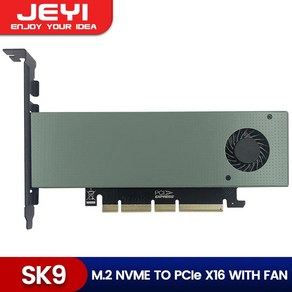 JEYI M.2 nvme-pcie 4.0x16 어댑터 NVME 확장 카드 2280/60/42/30 솔리드 스테이트 드라이브 지원, 1개