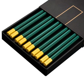 교정젓가락 일본 미끄럼 방지 젓가락 가정 호텔 레스토랑 휴대용 건강 스틱 스시 5 쌍, [14] 5 Pais Geen Gold
