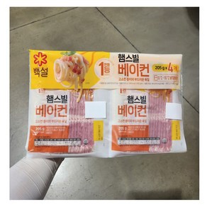 백설 햄스빌 베이컨 205g X 4입