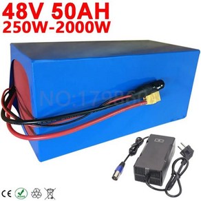 전기자전거 충전식 전기 오토바이 리튬 이온 배터리 eBike 21700 48V 50Ah 1000W 2000W, 01 48V 30AH 1000W(5A), 한개옵션1