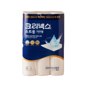 크리넥스 스트롱 키친타월 200매x12롤, 200매, 12개