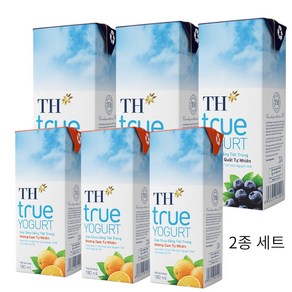 TH TRUE YOUGURT 베트남 TH 요구르트 2종 세트 | 블루베리맛/오렌지맛 요구르트