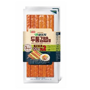 롯데 엔네이처 두툼김밥햄 120g+120g, 10개, 240g