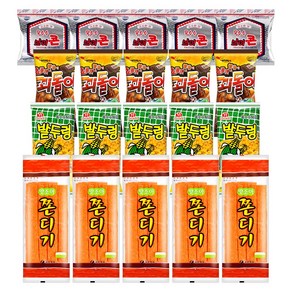 브이콘 5봉 + 꾀돌이 5봉 + 밭두렁 5봉 + 맛조아쫀드기 5봉, 40g, 1개