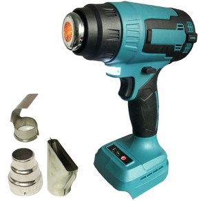 열풍기 힛툴 히팅건 2000w 50-600℃ makita 18v 배터리용 전기 히트 건, 배터리 없음, 1개