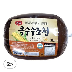 경일식품 옥수수 조청 물엿 황물엿 동글봉지형, 2개, 3kg