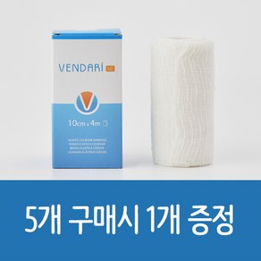 벤다리하프트 라텍스프리 자가 접착 붕대 10cm x 4m, 1개입, 6개