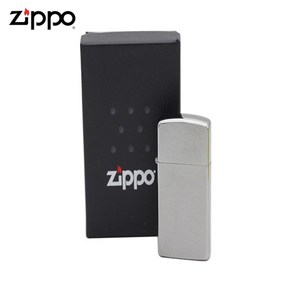 ZIPPO 슬림 무광 Slim Bushed Chome *1600 지포라이터 기름라이터