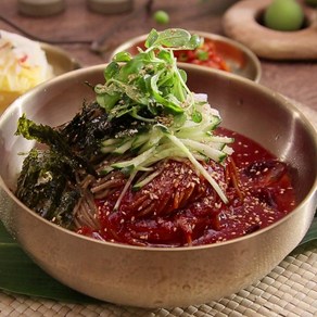 [동해막국수] 40년 강릉맛집 대한민국 3대 막국수 비빔막국수 (감자메밀면+양념장), 10세트, 450g