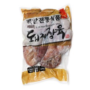 백암전통식품 삶은 돼지머리고기 한마리 3kg 통 돼지장육, 1개