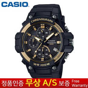 [CASIO 카시오] 무상AS 남성남자용 우레탄밴드 스포츠아웃도어 100M 방수 크노로그래프 전자시계 MCW-110H-9A