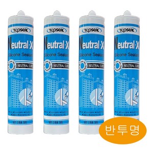 탑씰 Neutal-X 무초산 글레이징 실란트 반투명 + SAZAYA노줄, 4개