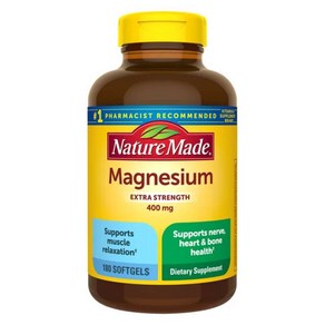 자연이 만든 엑스트라 스트렝스 마그네슘 400mg 소프트젤 180개, 자연이 만든 엑스트라 스트렝스 마그네슘 400mg, 소, 1개, 180정