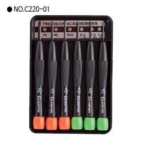 [6PCS] 챔피온 시계드라이버세트 No.C220-01 (PVC) 일제/일본산, 6개