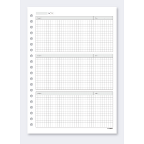 3P바인더 A5 3단노트(50매) 필기노트 정리 메모 20공 다이어리 바인더 속지
