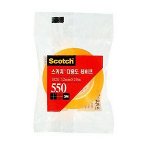 3M 스카치 다용도 테이프 리필 #550 3인치 (12mmx20m), 단품