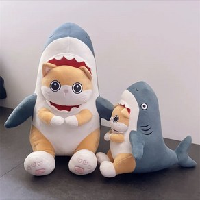 크리에이티브 피규어 선물 쿠션 인형, 45cm-샤크캣츠, 1개