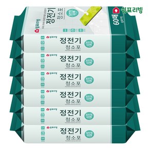 쉼표리빙 부직포 청소용 고급형 정전기청소포 60매X6팩