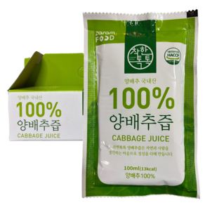 마음쏙 양배추즙 백프로 양배추로만 만든 진액 100ml 60개, 3000ml, 2개