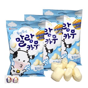 롯데 말랑카우 밀크(79g) 3봉+자색옥춘사탕 20g 세트, 79g, 3개