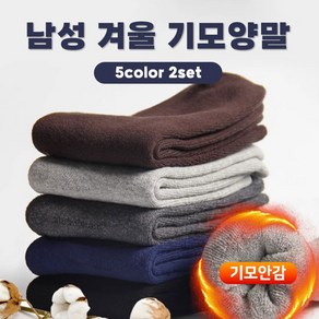 남성 겨울 기모양말 10켤레 (5color 2set)/한파 방한 중목양말