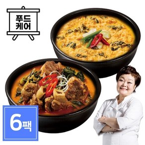 빅마마 이혜정 이혜정의 든든한끼 얼큰갈비탕 500g 3팩 + 콩비지탕, 갈비탕3+콩비지탕3, 6개