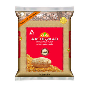 AASHIRVAAD Fesh Whole Wheat Chakki Flou / 아쉬르바드 착키 프레시 밀가루, 1개, 5kg