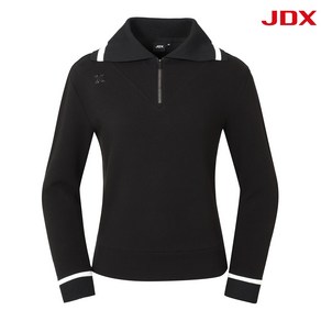 [[JDX] NC 일산] 여성 JDX 23' F/W 빅카라 반집업 긴팔 티셔츠 X1TLU7404BK