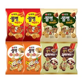 농심 쫄병스낵 4종(매콤한맛+숯불바베큐맛+안성탕면맛+짜파게티맛), 2세트, 318g