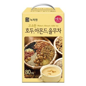 녹차원 카페 업소용 곡물차 자판기 용 음료 코스트코 율무차 호두아몬드 80T, 18g, 1개, 80개입