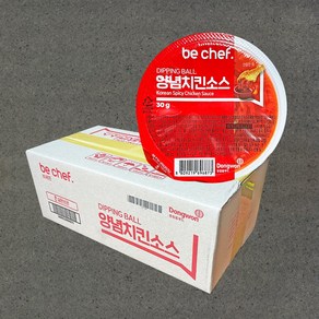 [지케이푸드] 동원 양념치킨소스 30g(BOX) 닭강정 치킨 일회용 딥핑소스 업소용 컵소스 디핑볼, 동원 양념치킨소스 30g (BOX), 30g, 32개