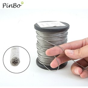 PVC 투명 코팅 케이블 와이어 로프 스테인리스 스틸 빨랫줄 직경 0 8mm 1mm 1 5mm 2mm 3mm 5, 2) 1mm 5M, 1개