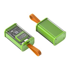 21700 배터리 충전기 케이스 DIY 파워 뱅크 박스 PD22.5W 고속 10000mAh 폴리머, 02 geen, 1개