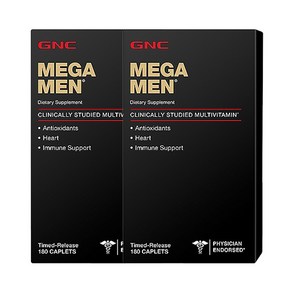 지앤씨 GNC 메가맨 남성 활력 종합비타민 MEGA MEN 180정 X2