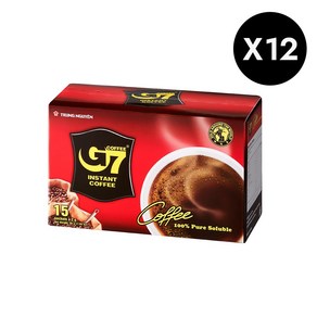 G7 퓨어 블랙 커피(내수용) 15개입 X 12개, 2g