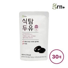 GRN 100% 국내산 무설탕 서리태 팥 식탐두유(30포), 없음