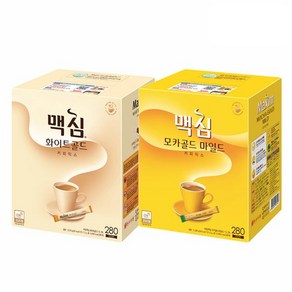 맥심 커피믹스 (모카골드 280 + 화이트골드 280), 1세트, 560개입, 12g