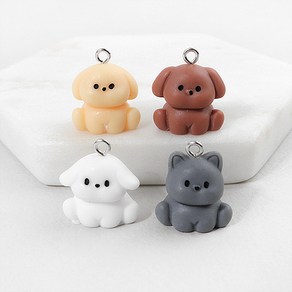 비즈아이 [6792-25]호마이카펜던트 강아지와 고양이 18x17mm 1개