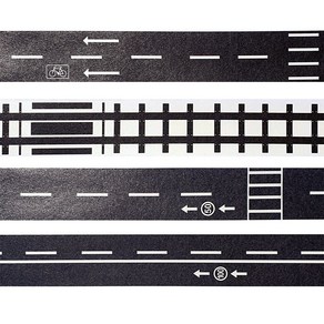 도로테이프 4종세트/ 교통안전 자동차놀이 교육완구 학습교재교구 만들기재료, 1세트