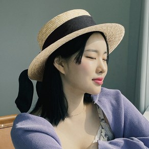 라핑 졸리 리본 밀짚모자 여성 여름 페도라 6Colos