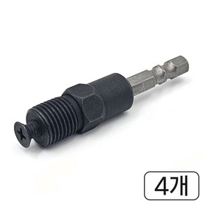 툴인 드릴척 육각 아답타 1/2인치 13mm 드릴척 키레스척 어댑터 육각생크 6.35mm, 4개, 본품(배터리없음)