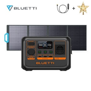 BLUETTI 블루에티 AC2P+PV120 파워뱅크세트 300W 230.4Wh 고속충전 휴대용 보조배터리 120W 태양광패널 올인원 인산철 차박 캠핑 낚시 야외작업용