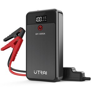 자동차 점프스타터 12v 24v 공용 utrai car jump starter 1000a 배터리 충전기 8000mah 비상 전원 은행 부스터 with led 조명 시작 호환