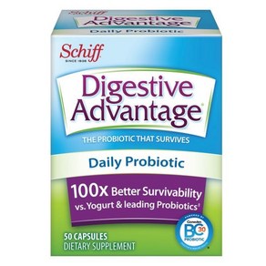 Digestive Advantage Daily Pobiotic - 500억 개 이상 생존 - 50캡슐, 1개, 50정