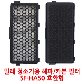 [BRANOclean] 밀레청소기용 헤파필터 카트리지 SF-HA50 호환형 (헤파 + 카본) S8000 S6000 S5000 S4000 C2 C3