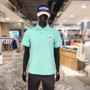 5F [신사] 파사디 골프 남성 24SS 자수포인트 카라 티셔츠 그린 Q24MTT082M