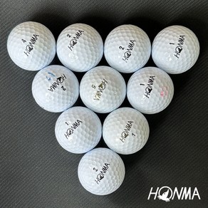 혼마 HONMA 골프 로스트볼 모음, A-등급 화이트 10구, 1개, 10개입, 화이트