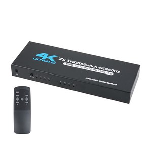 OU942 Coms 7포트 HDMI 2.0 스위치기 / HDMI2.0b 4K60Hz EDID 2.2 / 셋탑박스 플스5 DVD 등 여러 대의 기기를 하나의 모니터로 출력, 1개