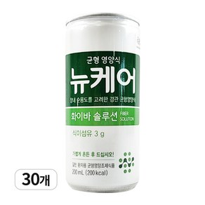 대상웰라이프 뉴케어 화이바 솔루션 장내 순응도를 고려한 경관영양식, 단품, 30개, 200ml